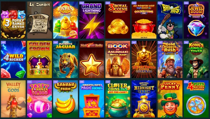 Golisimo Casino slots lobby preview showing a grid of featured slot games