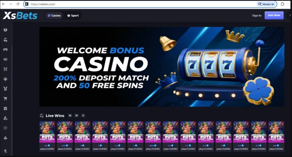 xsbets homepage welcome bonus