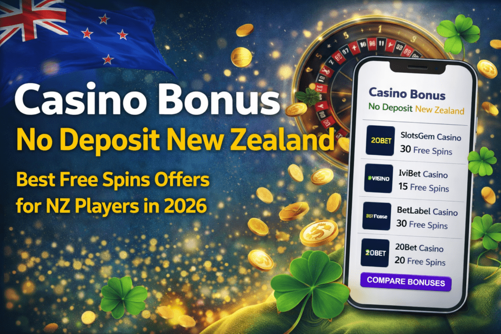 Casino Bonus No Deposit New Zealand: Best Free Spins Offers for NZ Players in 2026